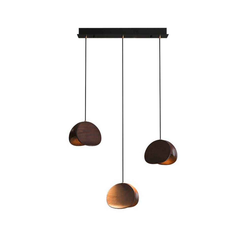 Wood Pendant Light 1 3 5 9 or 11 Heads Integrated LED