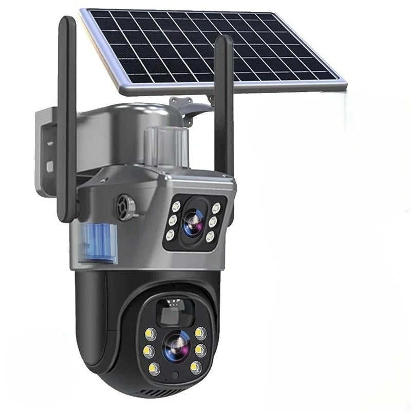 Solar Dual-Lens Security Camera