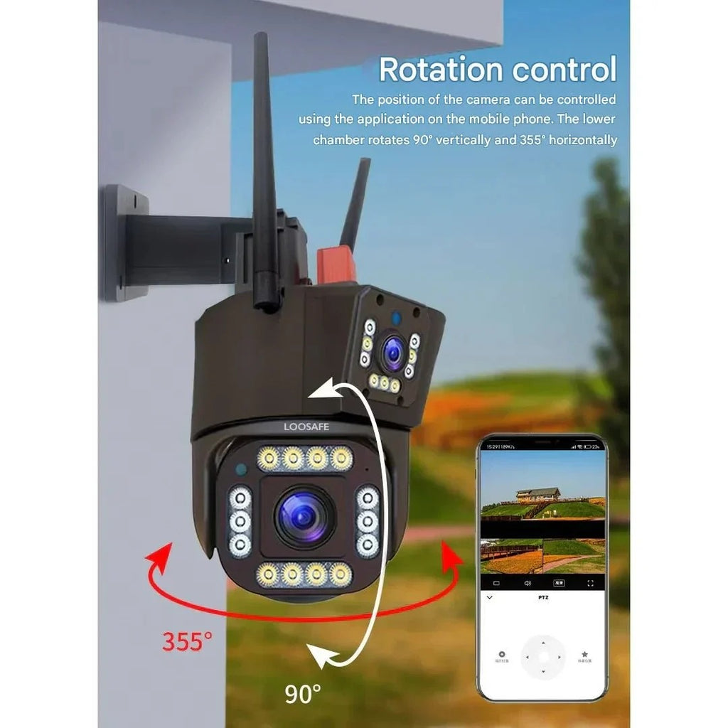 Solar Dual-Lens Security Camera