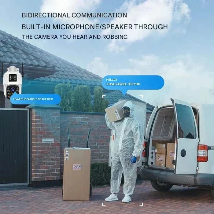 Solar Dual-Lens Security Camera