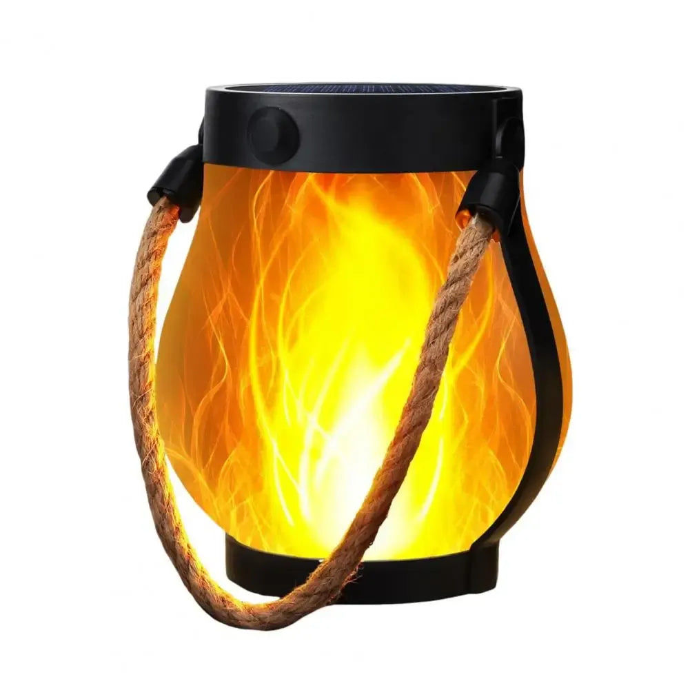 Solar Lantern with Flickering Flame Effect