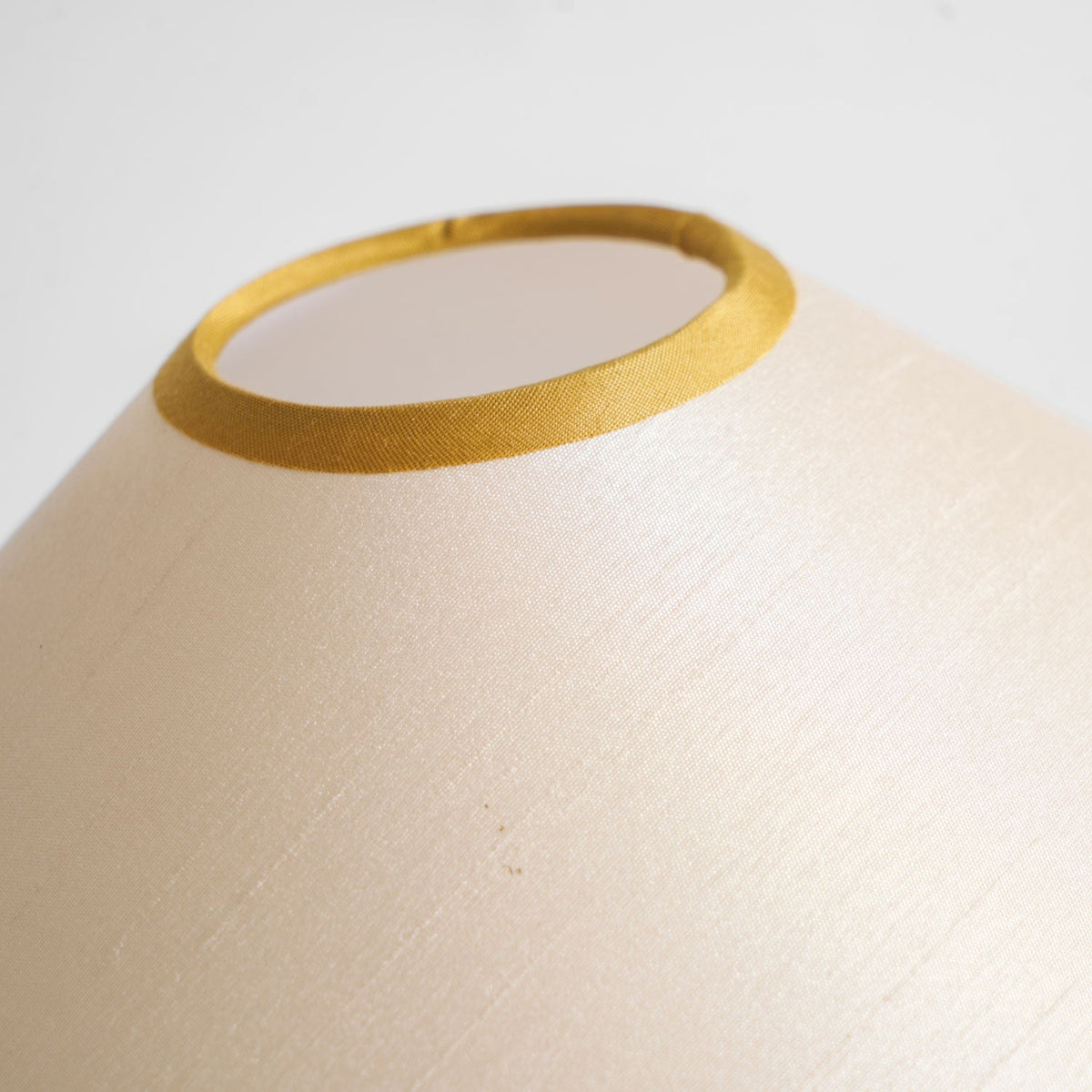 Table Lamp with Solid Wood Column and Fabric Shade Brown