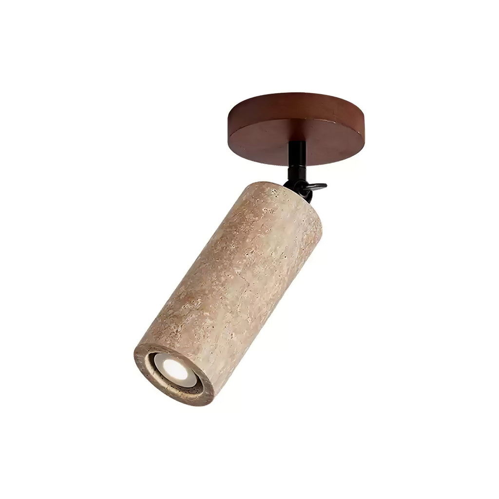 Wall Light 9.4 Inches Travertine Stone Shade Swivel Arm