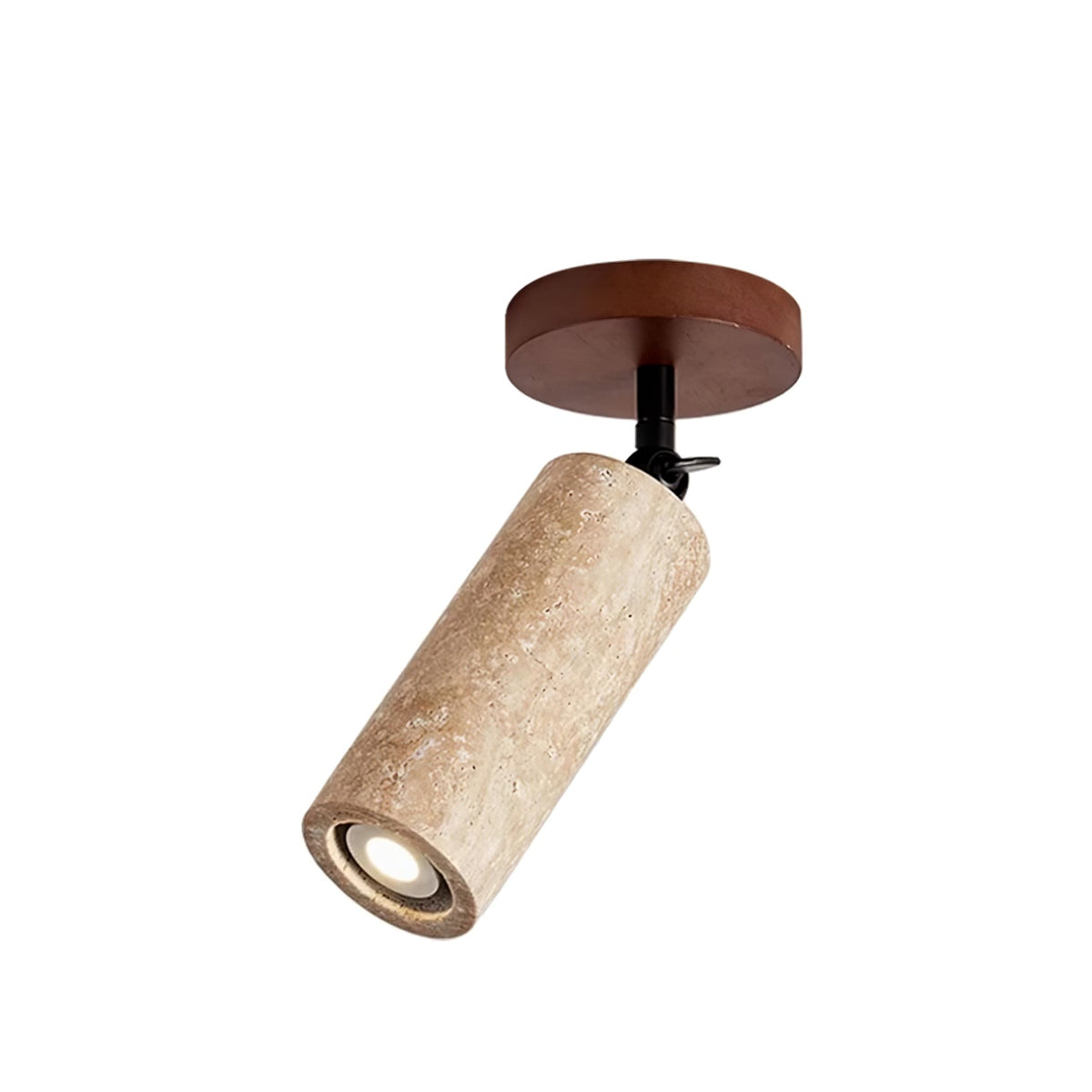 Wall Light 9.4 Inches Travertine Stone Shade Swivel Arm