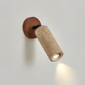 Wall Light 9.4 Inches Travertine Stone Shade Swivel Arm