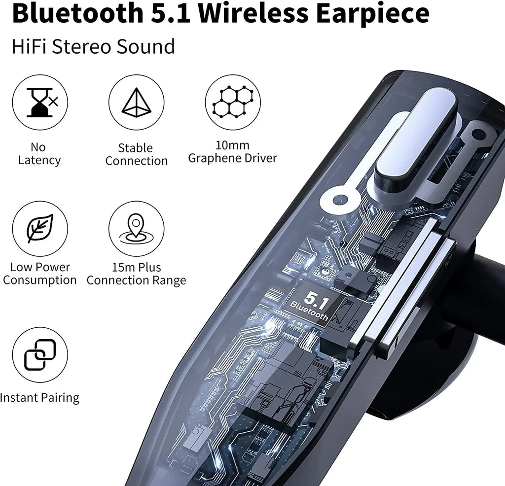 Wireless Bluetooth Headset with Noise Reduction
