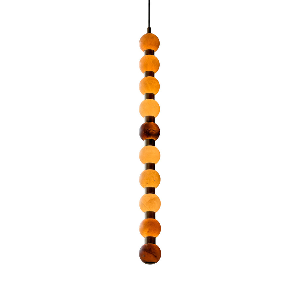 Alabaster Bead Pendant Light Stacked Cluster 4 Light 10.2 in