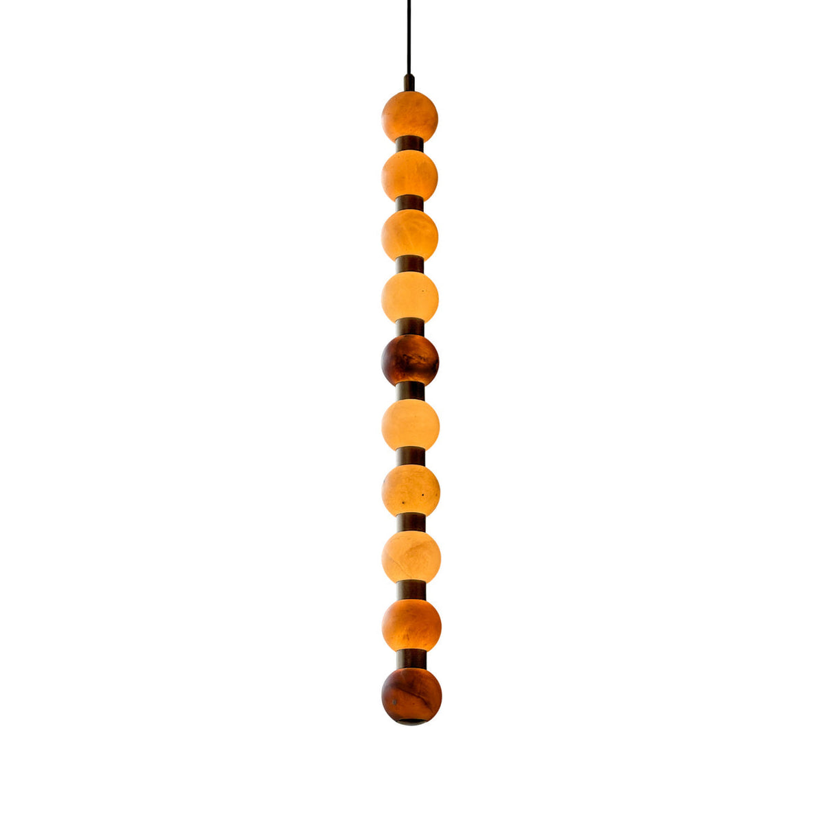 Alabaster Bead Pendant Light Stacked Cluster 4 Light 10.2 in
