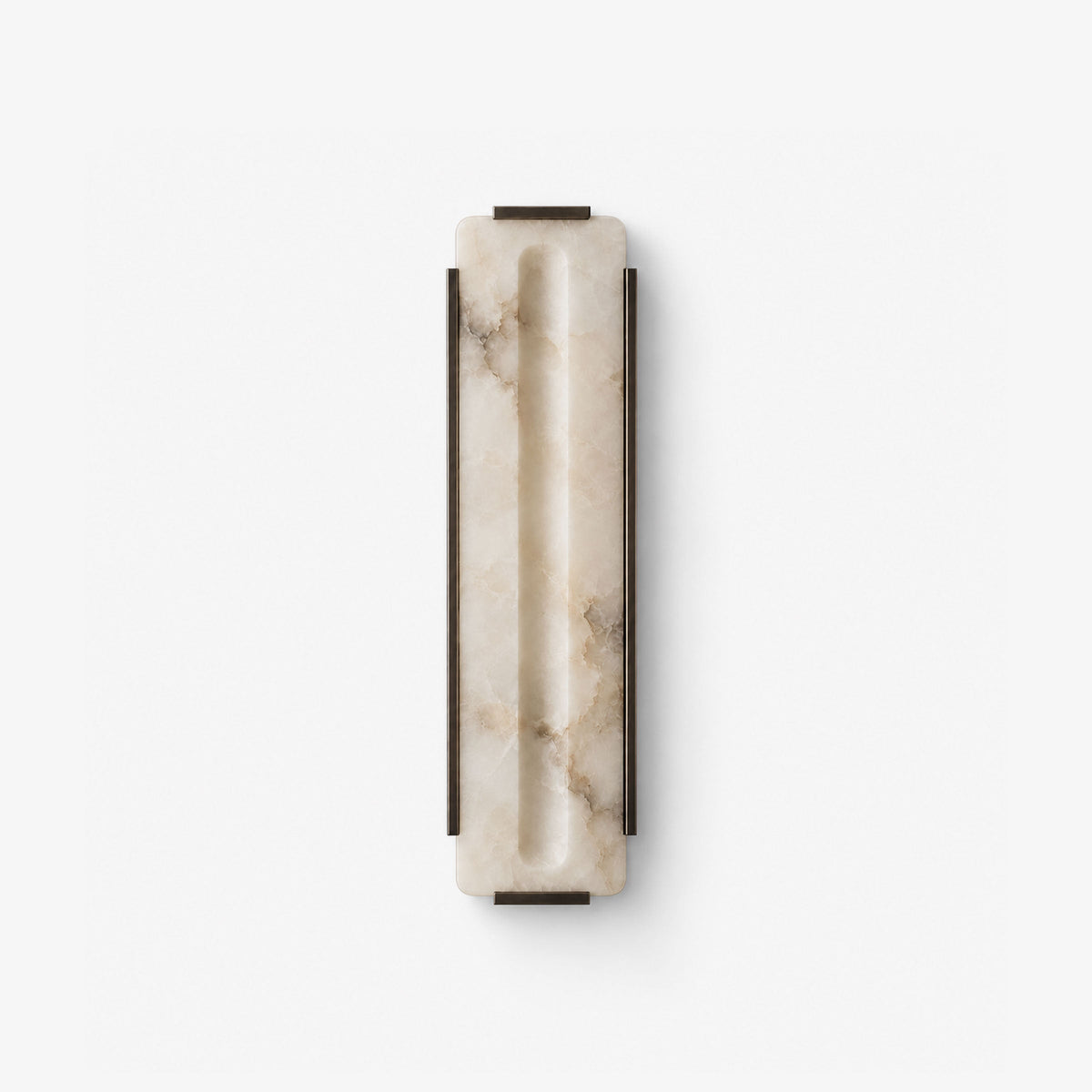 Alabaster Panel Wall Sconce Carved Stone LED 21.7 in