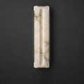 Alabaster Panel Wall Sconce Carved Stone LED 21.7 in