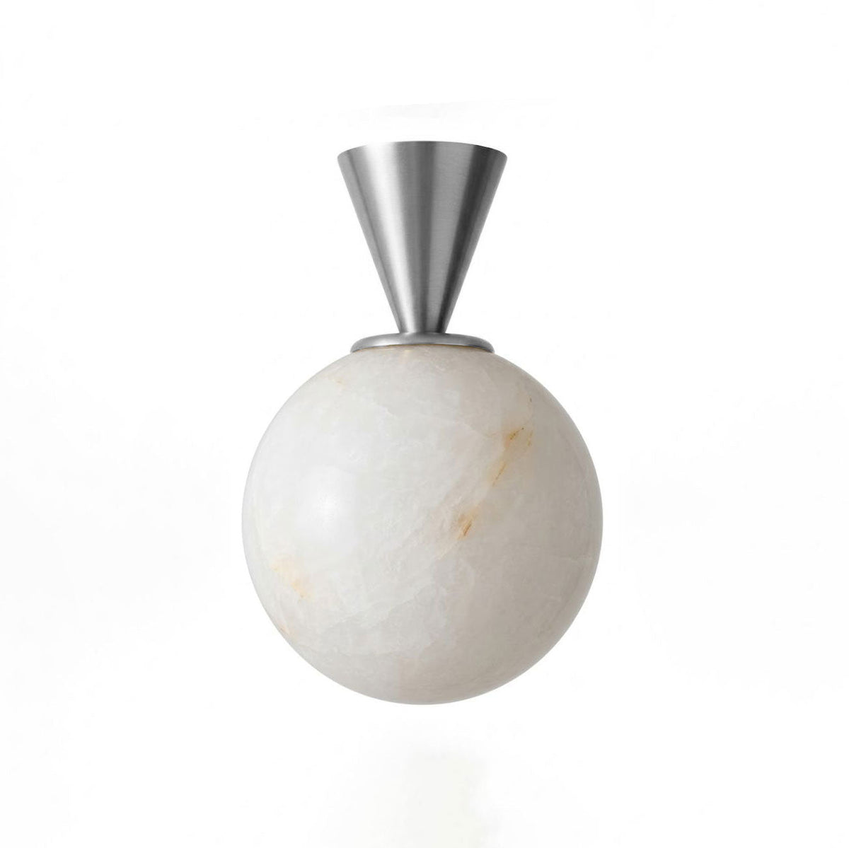 Alabaster Sphere Flush Ceiling Light Cone Canopy 5.9 in