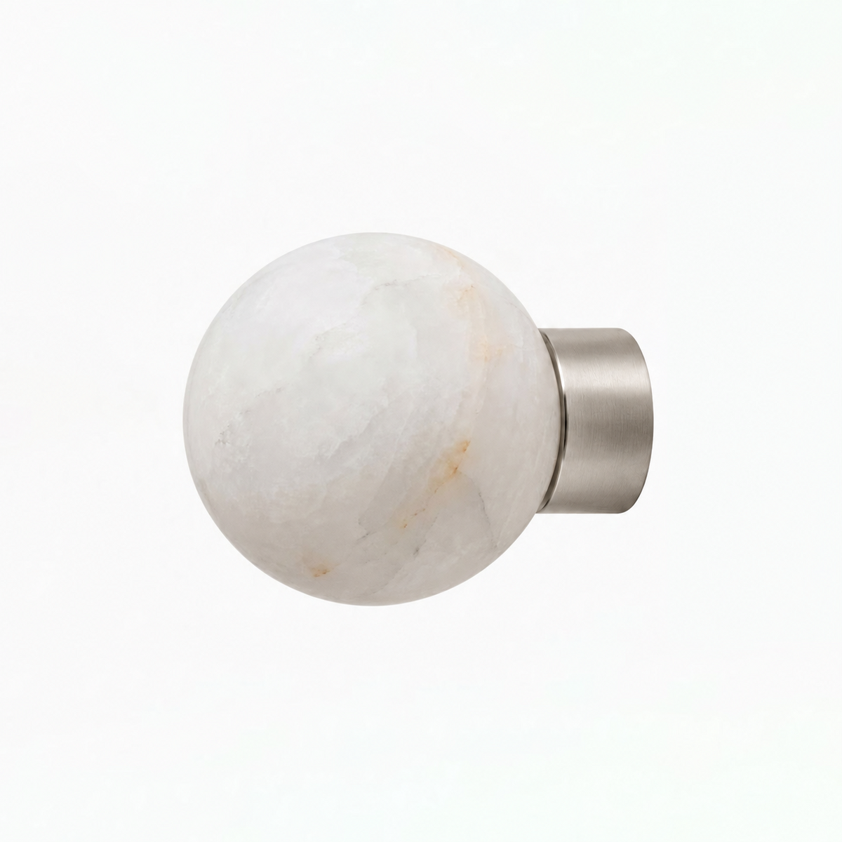 Alabaster Sphere Wall Sconce Round Mount 5.9 in Set of 2