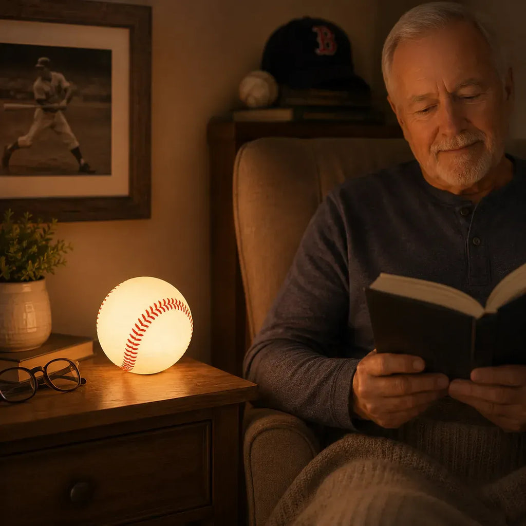 Baseball Night Light 3.1 in PLA Desk Lamp Set of 2