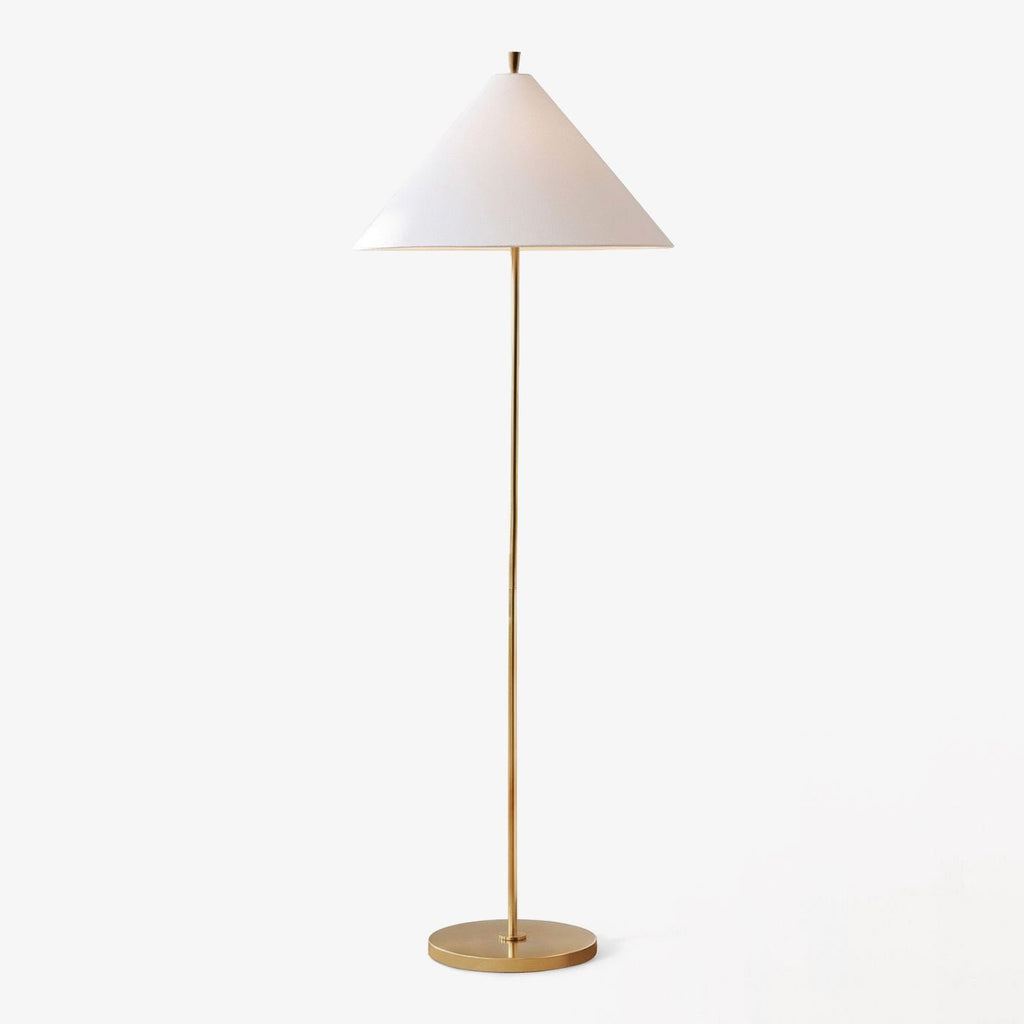 Cone Shade Floor Lamp Slim Metal Stand 63.8 in Set of 2