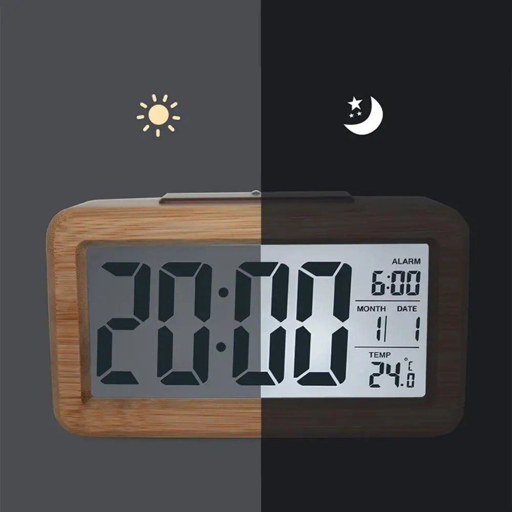 Digital Alarm Clock 5.4 Inches LED Backlight Thermometer Calendar