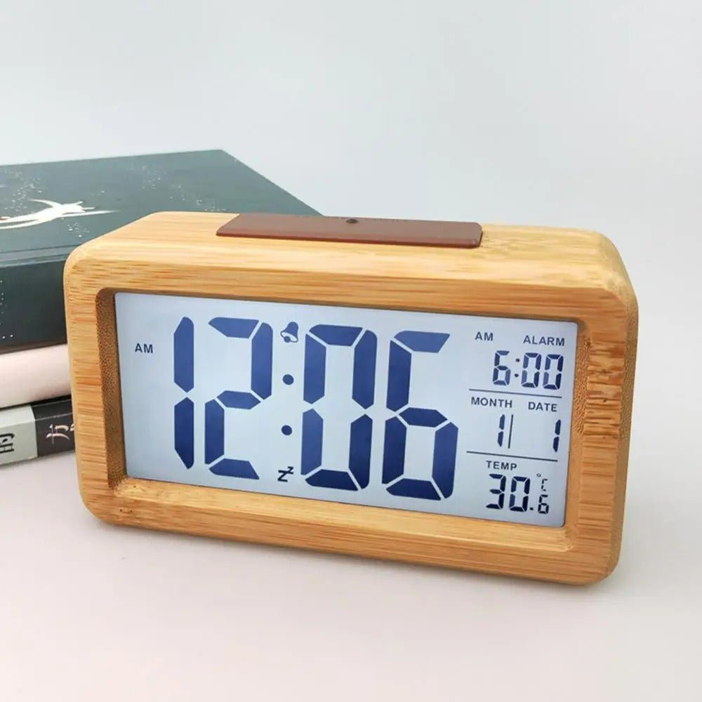 Digital Alarm Clock 5.4 Inches LED Backlight Thermometer Calendar
