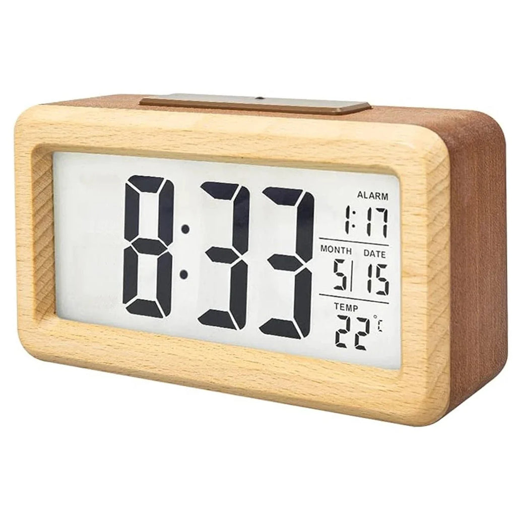 Digital Alarm Clock 5.4 Inches LED Backlight Thermometer Calendar