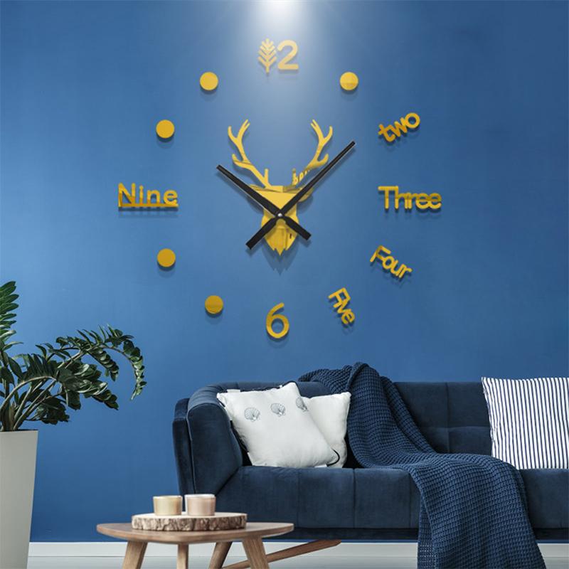 DIY Acrylic Mirror Wall Clock Kit Adjustable Size Set of 2