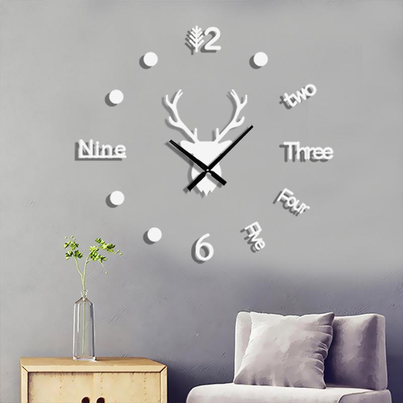 DIY Acrylic Mirror Wall Clock Kit Adjustable Size Set of 2