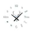 DIY Acrylic Mirror Wall Clock Kit Adjustable Size Set of 2