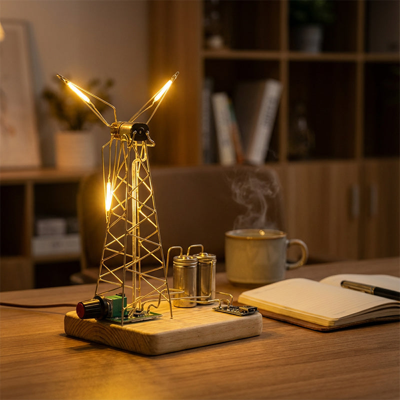 DIY Windmill Night Light Kit Copper 5.9 Inch Set of 2