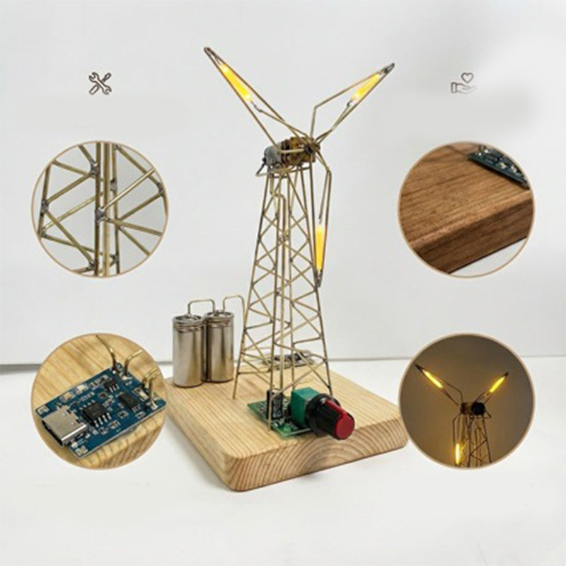 DIY Windmill Night Light Kit Copper 5.9 Inch Set of 2