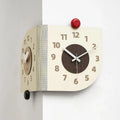 Corner Wall Clock Double Sided Silent 14.6 Inches