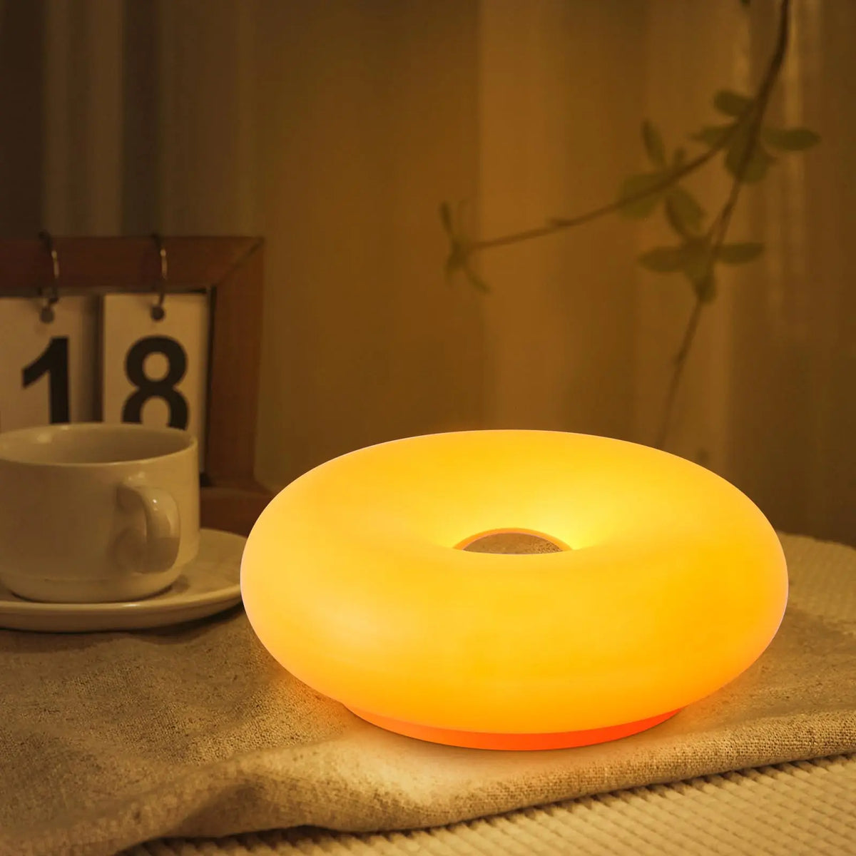 Doughnut LED Night Lamp Touch and Remote Control 16 Colors
