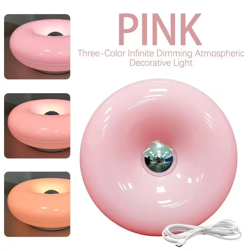Doughnut LED Night Lamp Touch and Remote Control 16 Colors