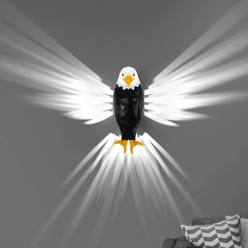 Eagle 3D Wall Light 8.7 Inch Sculpture Lamp Set of 3