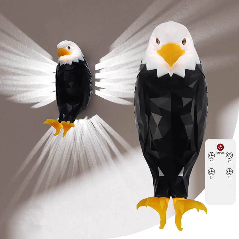 Eagle 3D Wall Light 8.7 Inch Sculpture Lamp Set of 3