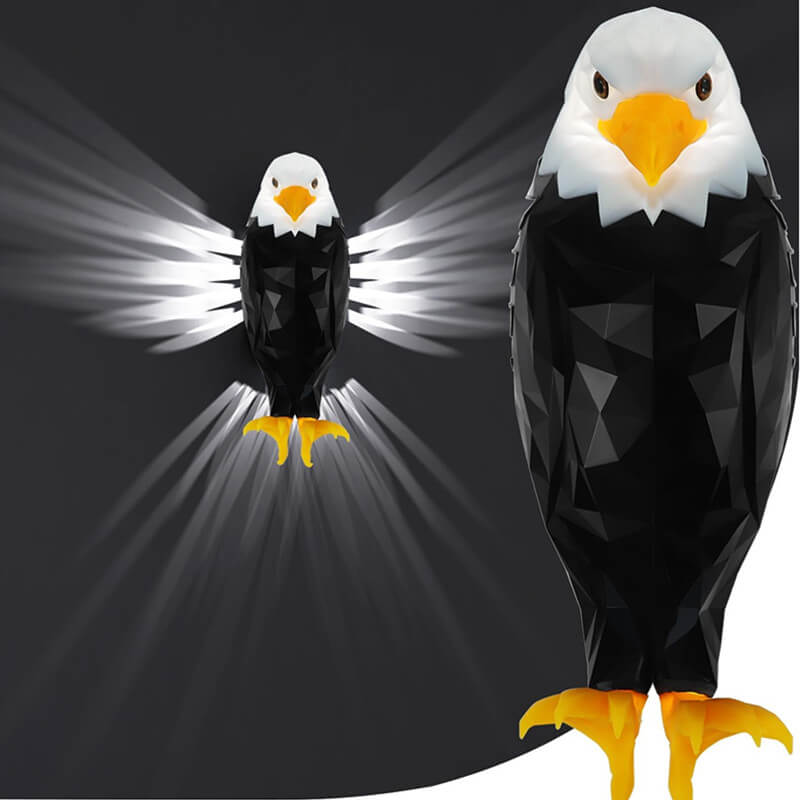 Eagle 3D Wall Light 8.7 Inch Sculpture Lamp Set of 3