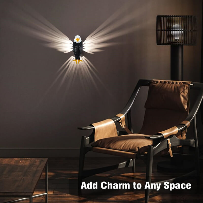 Eagle 3D Wall Light 8.7 Inch Sculpture Lamp Set of 3