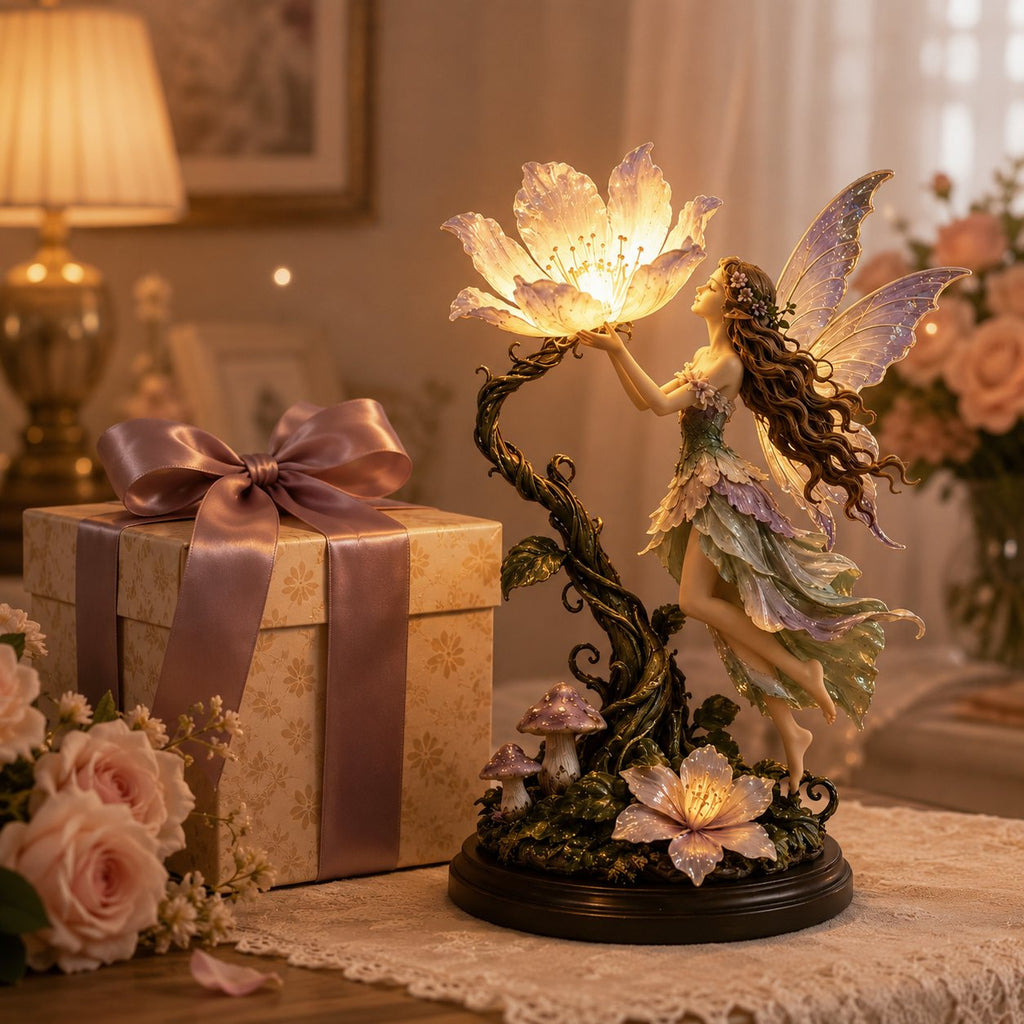 Flower Fairy Night Light Sculpted Table Lamp