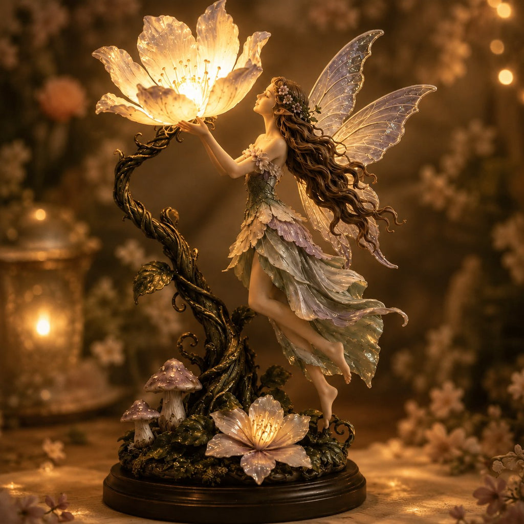 Flower Fairy Night Light Sculpted Table Lamp