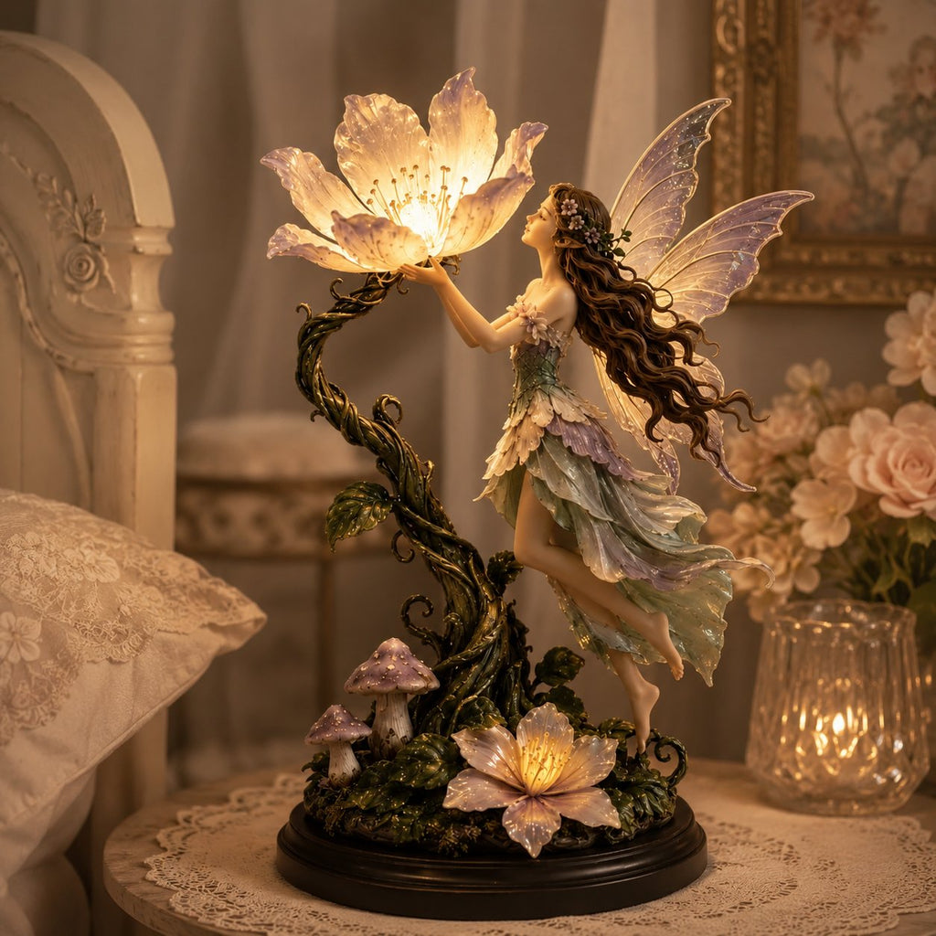 Flower Fairy Night Light Sculpted Table Lamp
