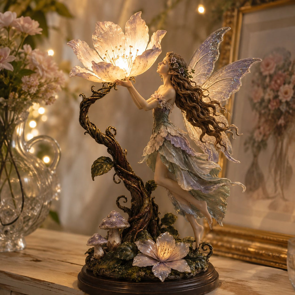 Flower Fairy Night Light Sculpted Table Lamp