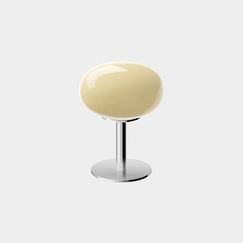 Glass Table Lamp with Chrome Base 11 Inch USB Powered