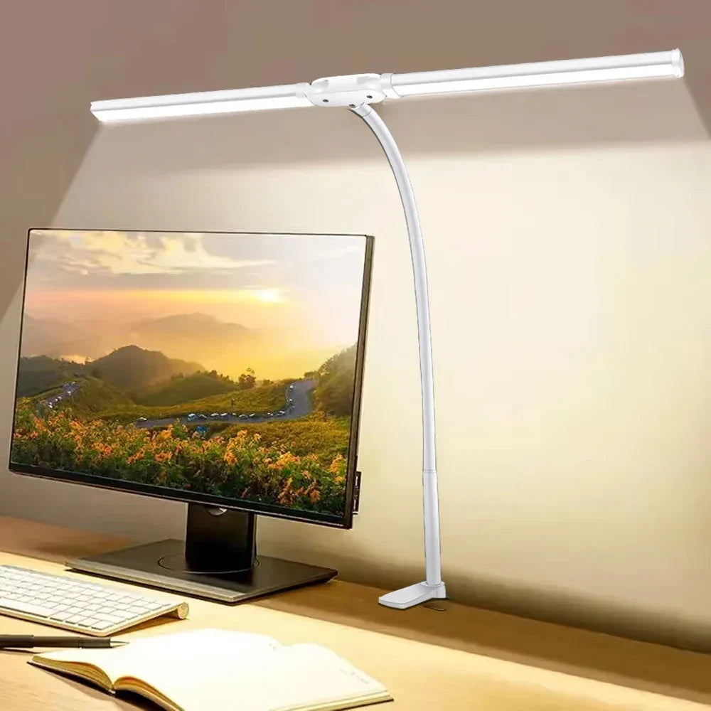 Gooseneck LED Desk Lamp Dimmable USB Powered Aluminum Set of 2