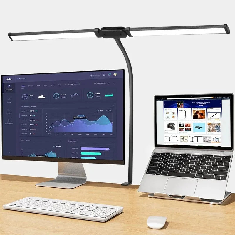 Gooseneck LED Desk Lamp Dimmable USB Powered Aluminum Set of 2