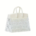Handbag Shaped LED Table Lamp 5.3 x 4.5 Inch Clear Set of 2