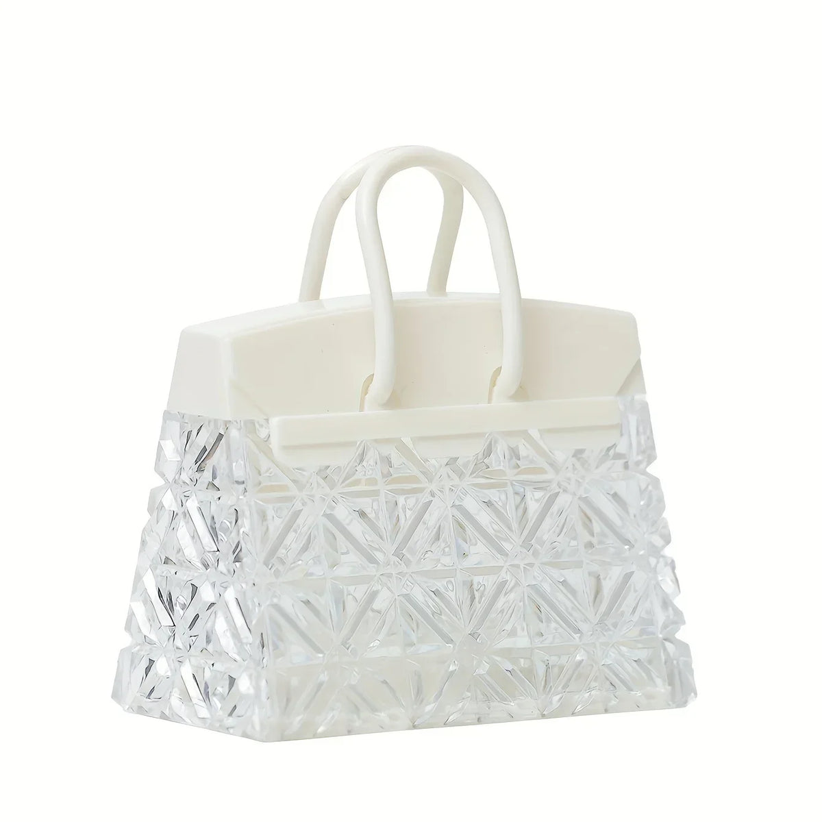 Handbag Shaped LED Table Lamp 5.3 x 4.5 Inch Clear Set of 2