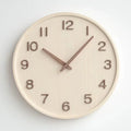 Wall Clock 11.8 Inches Wood Silent Quartz Light or Dark Wood