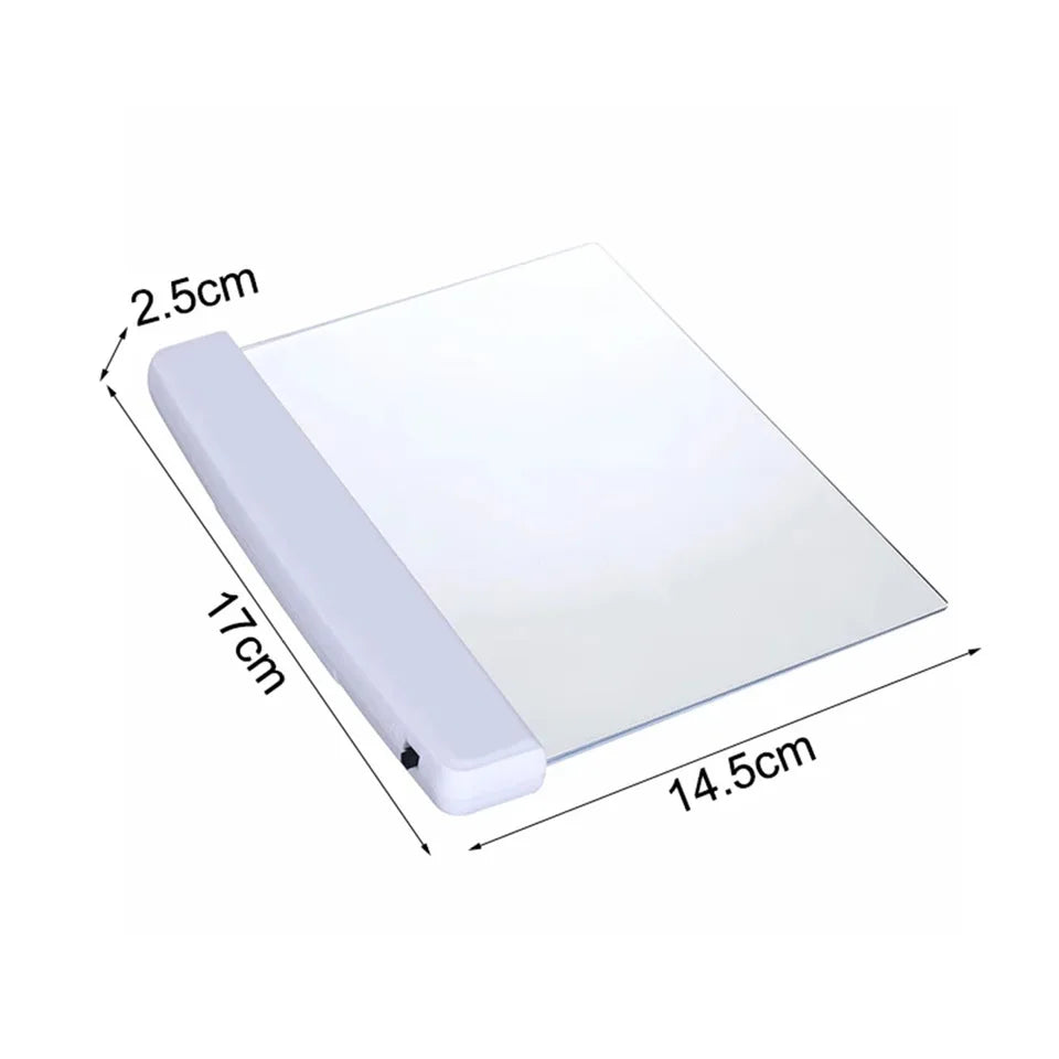 LED Book Light Flat Panel 6 x 6.8 Inch Battery Powered Set of 3