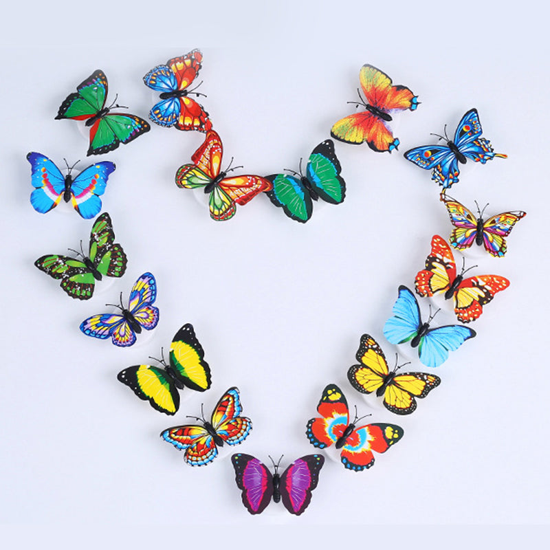 LED Butterfly Wall Lights 12 Piece Pack 2.6 Inch Set of 2