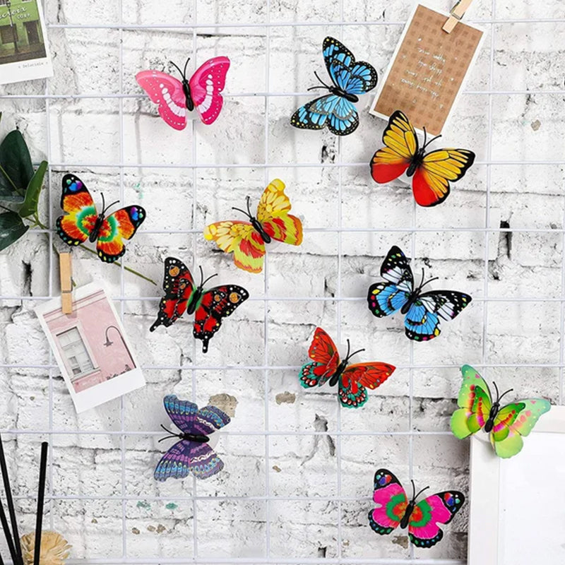 LED Butterfly Wall Lights 12 Piece Pack 2.6 Inch Set of 2