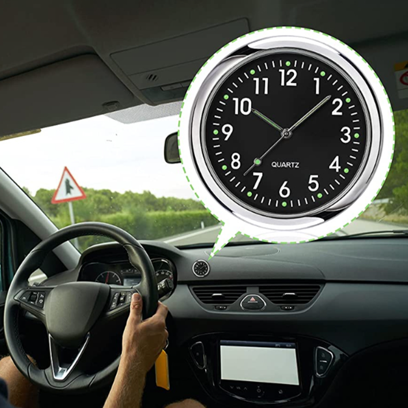 Mini Dashboard Clock 1.6 in Metal Set of 3