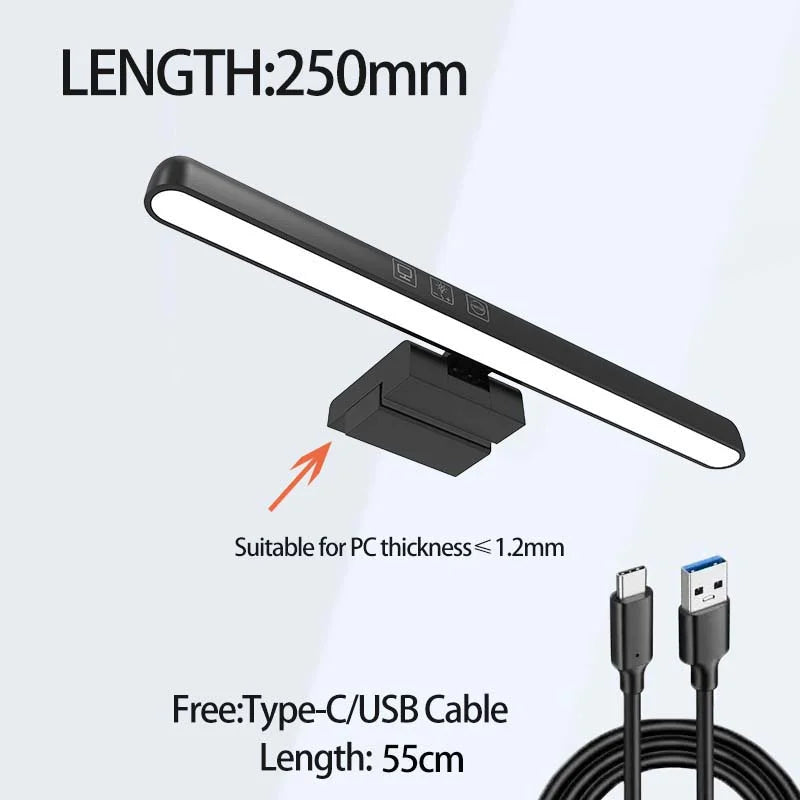Monitor Light Bar LED Screen Lamp with 3 Color Modes USB Set of 3