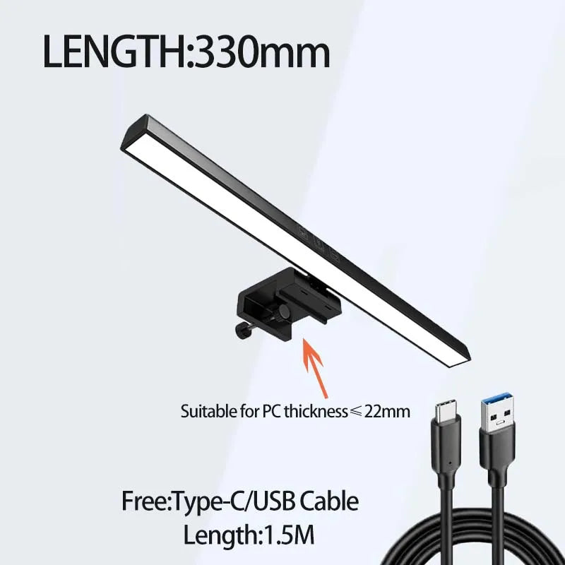 Monitor Light Bar LED Screen Lamp with 3 Color Modes USB Set of 3