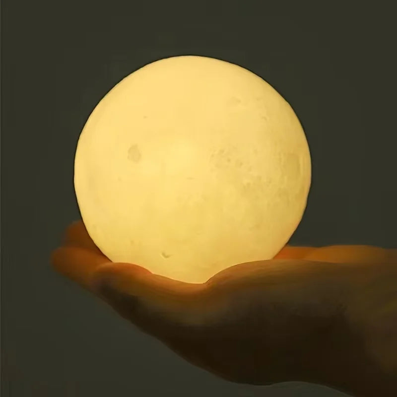 Moon Night Light 3.1 Inch Ball on Stand Button Cell Set of 3